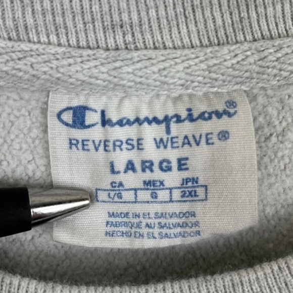 Champion Reverse Weave Bowling Green Crewneck Sweatshirt Gray SZ Large - Picture 6 of 12